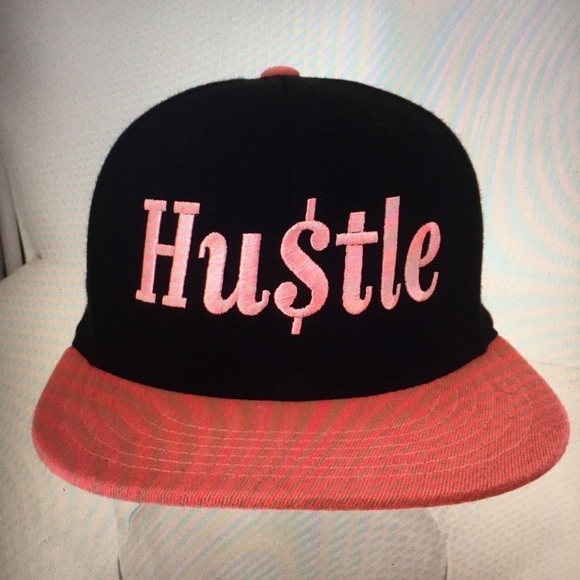 Lids Fitted “Hu$tle” Black & Hot Pink Ball Cap - Picture 1 of 11